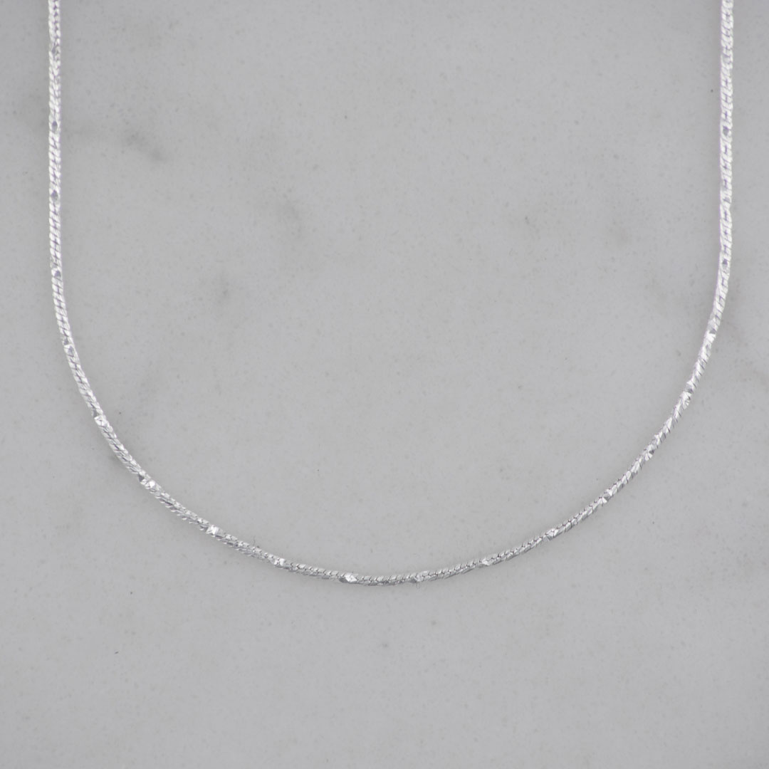 CADENA COLA DE RATON DIAMANTADA 1MM-40CM